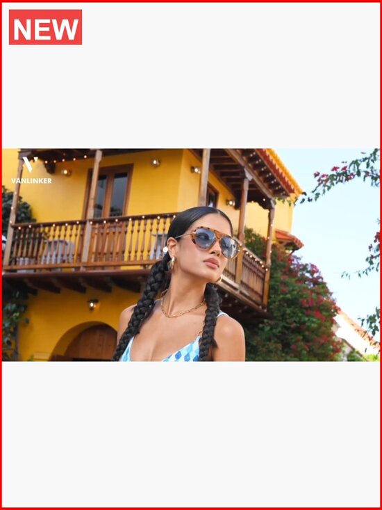 Oversized Trendy Polarized Aviator Sunglasses Retro Round Shield Shades main image 2